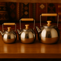 طقم 3 أباريق شاي ستانلس ستيل من Ipasa رقم 0218121