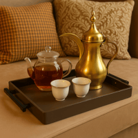 طقم 2 صواني تقديم اكريليك بني 36×26 / 33×23 رقم 07...