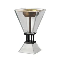 مبخرة زجاج شفاف وأسود مقاس 23سم رقم 0217379