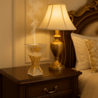 مبخرة اكريليك شفافة ذهبية مقاس 20سم رقم 0217673