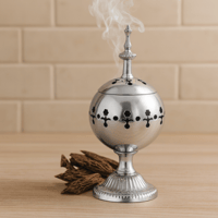 مبخرة كهربائية فضية معدنية فاخرة