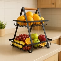 سلة فاكهة من طبقتين