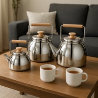 طقم 3 أباريق شاي ستانلس ستيل من Ipasa رقم 0218115