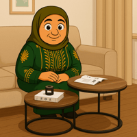 طقم 2 طاولة متذاخلة خشبية وبإطار أسود أنيق من اكست...