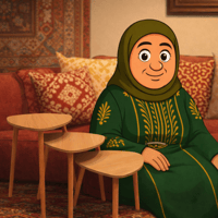 طقم طاولات شاي فاخرة لون بيج