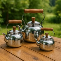 طقم 3 أباريق شاي ستانلس ستيل من Ipasa رقم 0218122