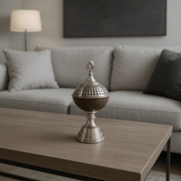 مبخرة معدن فضي خشبي مقاس 14 سم رقم 07814167