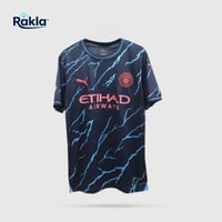 تيشيرت مانشستر سيتي أسود ولبني