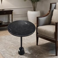 طاولة خدمة مفردة اسود سطح رخام قاعدة رخام مقاس33*5...