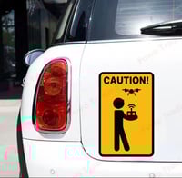 ملصق تحذير طيار درون