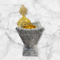 مبخرة حجم صغير لون رمادي مموج