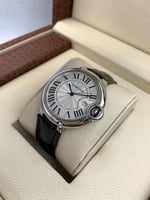 ساعة كارتير بالون جلد اسود