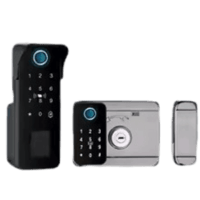 قفل باب حديد ذكي مزدوج يعمل عن طريق (البصمة والكرت...