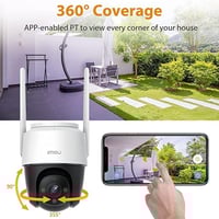 كاميرا امنية خارجية مع منبه ضوئي وصوتي من ايمو بدق...