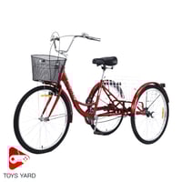 دراجة 3 كفرات رياضي لون أحمر