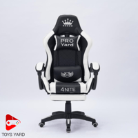 كرسي العاب قيم أبيض مع طاولة العاب زاوية لون أبيض