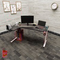 طاولة العاب قيمنق بلس 2 لون وردي