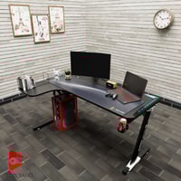 طاولة قيمنق بلس 2 لون أسود