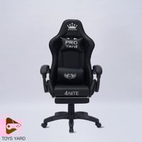 كرسي العاب قيم اسود مع طاولة العاب زاوية لون أسود