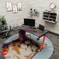 كرسي العاب قيم أحمر مع طاولة العاب زاوية لون أحمر