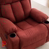 كرسي راحة مخمل ب خاصية المساج على شكل اهتزاز لون ا...