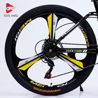 دراجة هوائية رياضية قابلة للطي أصفر بأسود