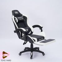 كرسي العاب قيم أبيض مع طاولة العاب زاوية لون أبيض