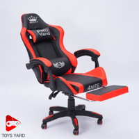 كرسي العاب قيم أحمر مع طاولة العاب زاوية لون أسود