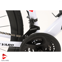 دراجة هوائية رياضية رود للطرق المستويه أحمر بأبيض