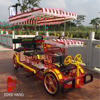 دراجة هوائية عائلية 6 راكب لون احمر