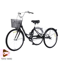 دراجة 3 كفرات رياضي لون أسود