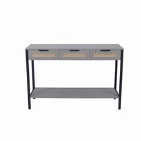 كنسول خشب رتان