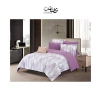 مفرش مشجر نفر - موف و أبيض