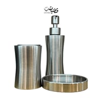 اكسسوار مغسلة ستيل -٤ قطع