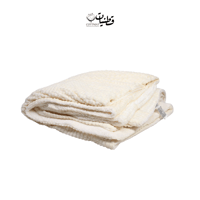 بطانية مخمل و فرو ابيض