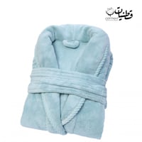 طقم روب استحمام مع منشفة شعر - تفاحي