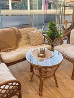 طقم قبرص خيزران طبيعي لــ 4 أشخاص