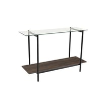 كنسول خشب مع زجاج