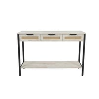 كنسول خشب رتان