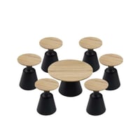 طقم شاي خشب 1+6