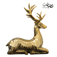 تحفه غزال بلون ذهبي جالس