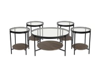 طقم شاي خشب 1+4