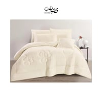 طقم مفرش ابيض - نفر ونص
