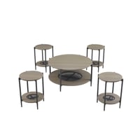 طقم شاي خشب 1+4