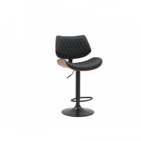 كرسي بار جلد خشبي