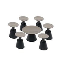 طقم شاي خشب 1+6