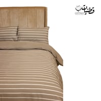 مفرش فندقي قطن مخطط