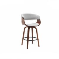 كرسي بار جلد خشبي