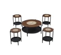 طقم شاي خشب 1+4