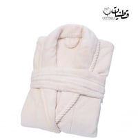 روب استحمام مع منشفة شعر - اوف وايت